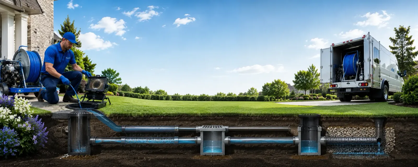 Outdoor drain cleaning information for Snover, MI